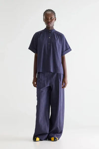 Bellerose Pear Navy Striped Shirt - The Mercantile London