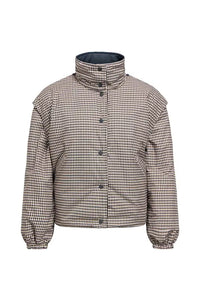 Object Timia Reversible Macadamia Check & Raven Puffer Jacket