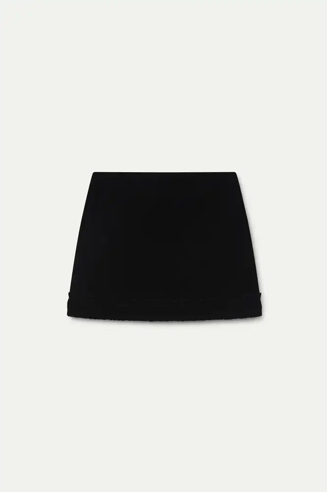 Compania Fantastica Black Velvet Short Skirt