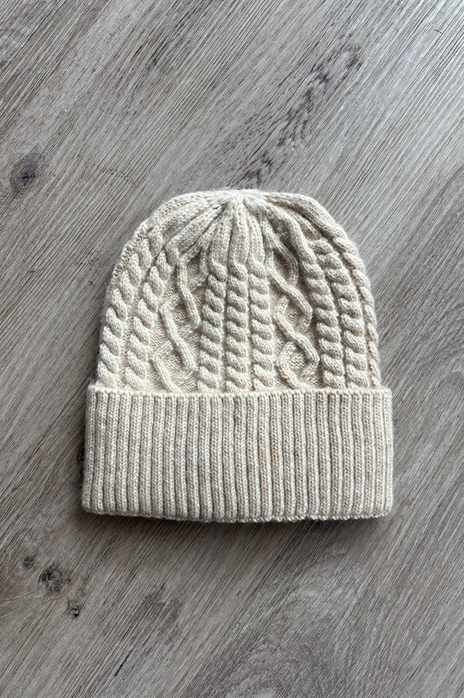 ICHI Lucy Oatmeal Knitted Hat - The Mercantile London