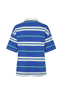 Lolly's Laundry Ulma Blue Stripe Polo T-Shirt
