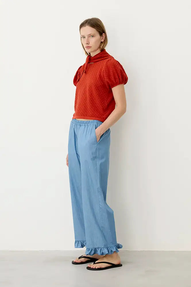 Diarte Norte Light Denim Trousers - The Mercantile London