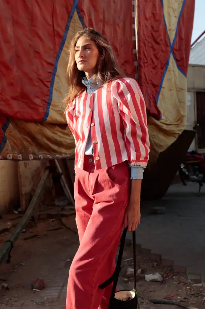 Sophie + Lucie Red Lantern Stripe Jacket - The Mercantile London
