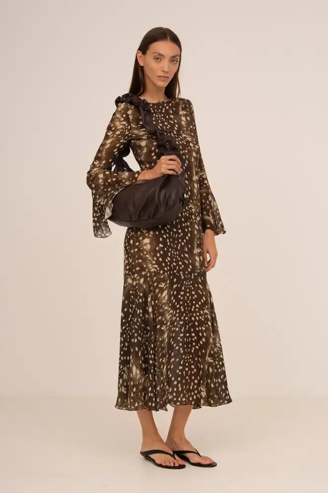 Carmen Says Jester Bambi Noir Print Dress - The Mercantile London