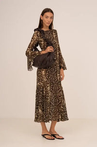 Carmen Says Jester Bambi Noir Print Dress - The Mercantile London