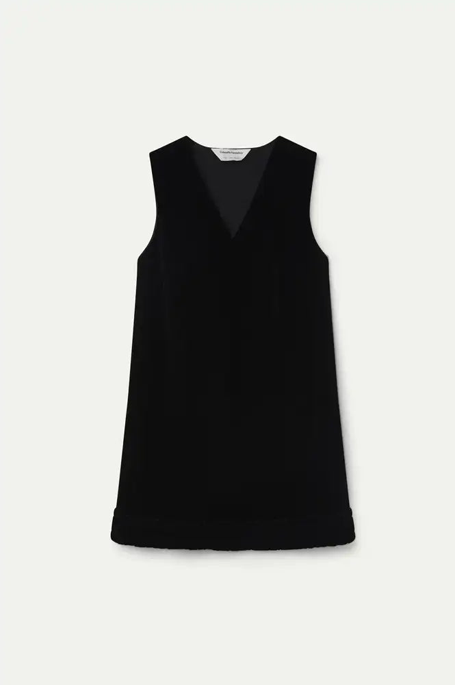 Compania Fantastica Black Velvet Short Dress