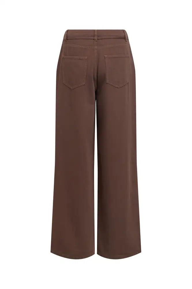 Object Rosie Seal Brown Tie Waist Jeans