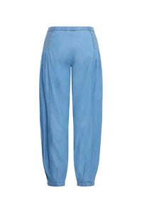 Fransa Marise Mid-Blue Denim Capri Pants - The Mercantile London