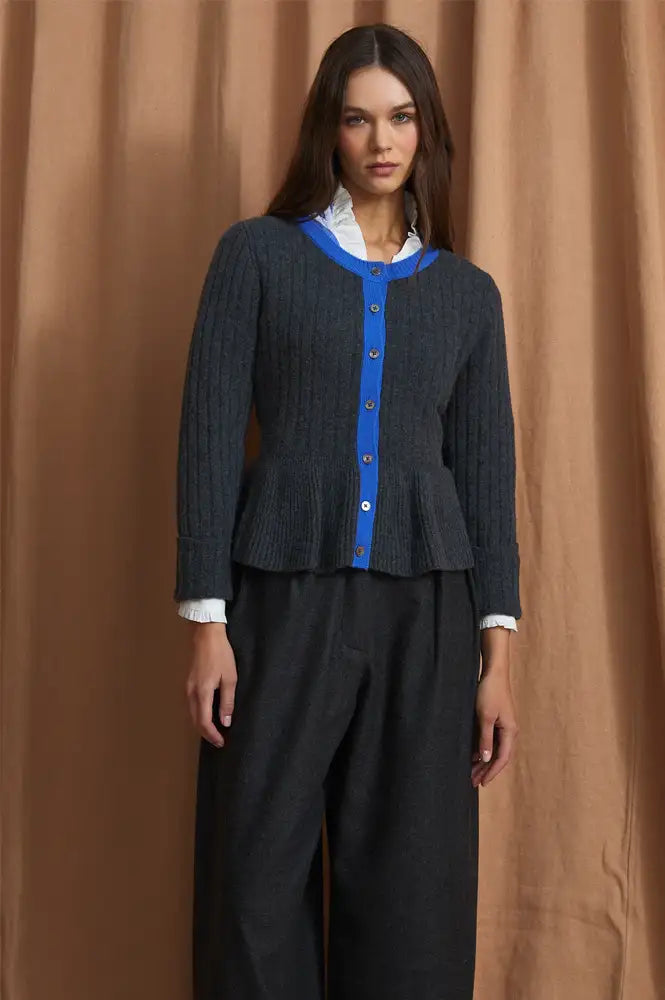 Sophie + Lucie Leila Grey Knitted Cardigan