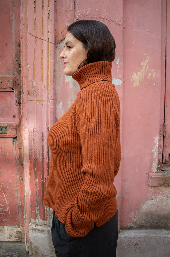 Minus Ava Glazed Ginger Turtleneck Top - The Mercantile London