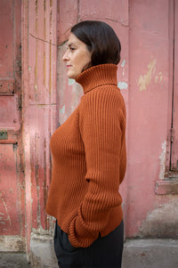 Minus Ava Glazed Ginger Turtleneck Top - The Mercantile London