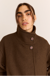 Damson Madder Agnes Chocolate Wool Coat