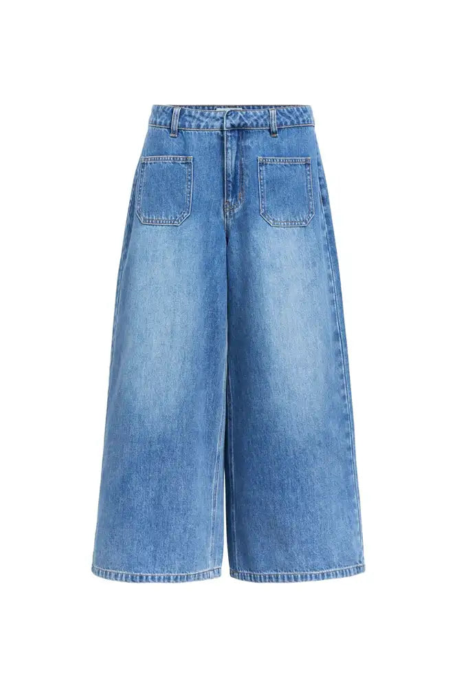 Object Fulla Blue Denim Culottes - The Mercantile London