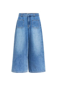 Object Fulla Blue Denim Culottes - The Mercantile London