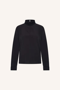 By-Bar Ien Jet Black Viscose Blouse