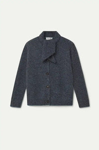 Compania Fantastica Blue And Brown Striped Knitted Cardigan