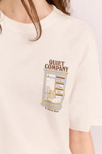 Damson Madder Quiet Company Ecru T-Shirt