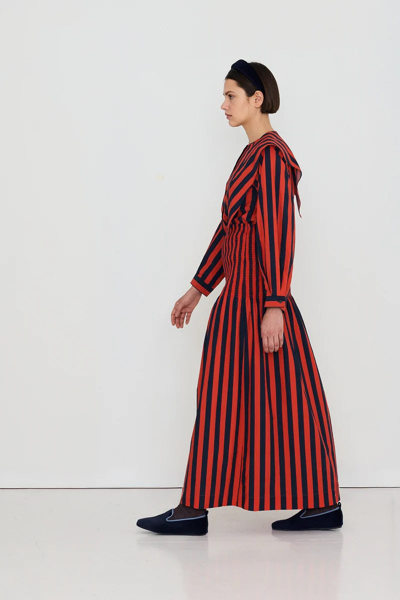 The Tiny Big Sister Stripes Scarf Neck Blouse