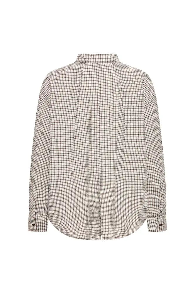 ICHI Feja Chicory Coffee Check Shirt