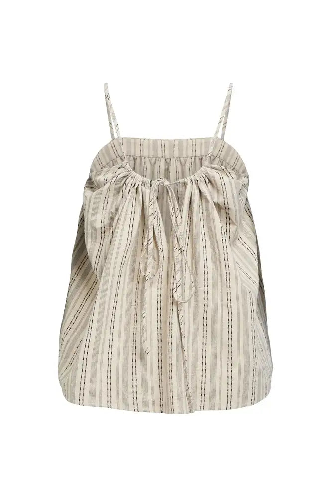 Object Belem Birch Striped Strap Top - The Mercantile London