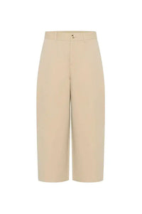My Essential Wardrobe Cindy Feather Beige Trousers - The Mercantile London