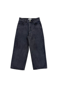 Grace & Mila Jonas Cropped Washed Balck Denim Jeans - The Mercantile London