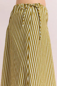 Damson Madder Caspia Basil Stripe Midi Skirt