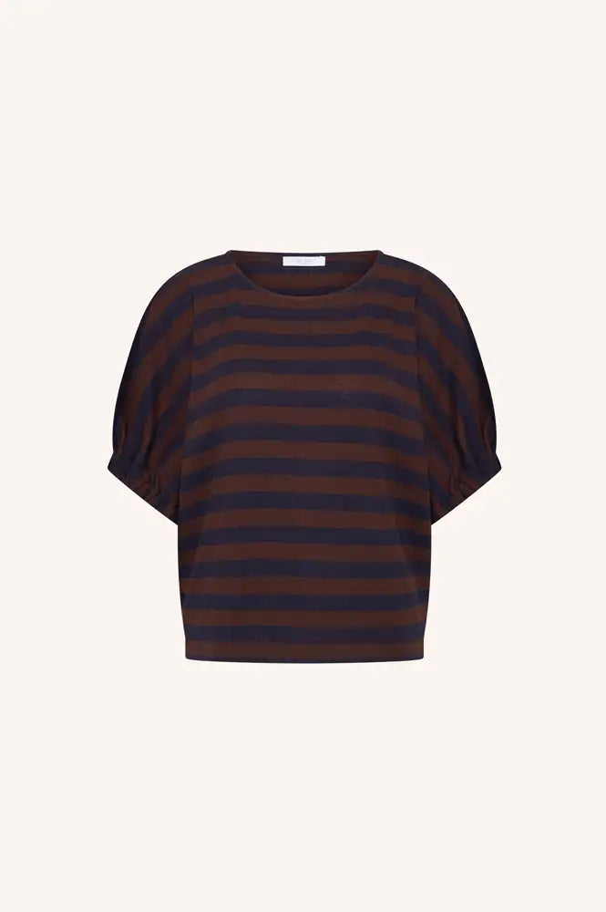 By-Bar Merle Coffee Bean Stripe Top
