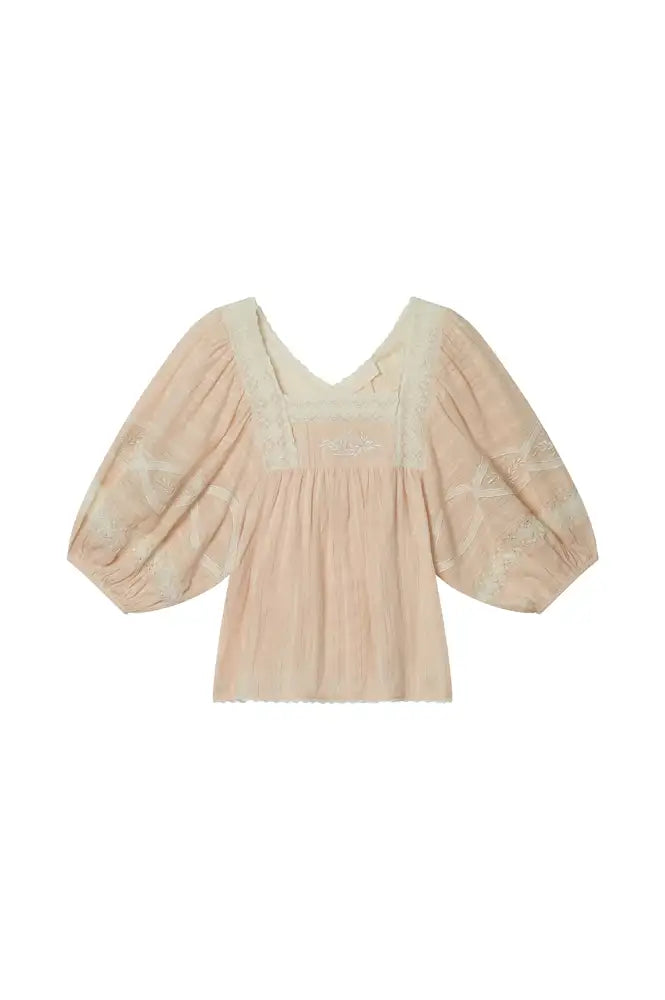 Faune Sima Natural Blush Blouse - The Mercantile London