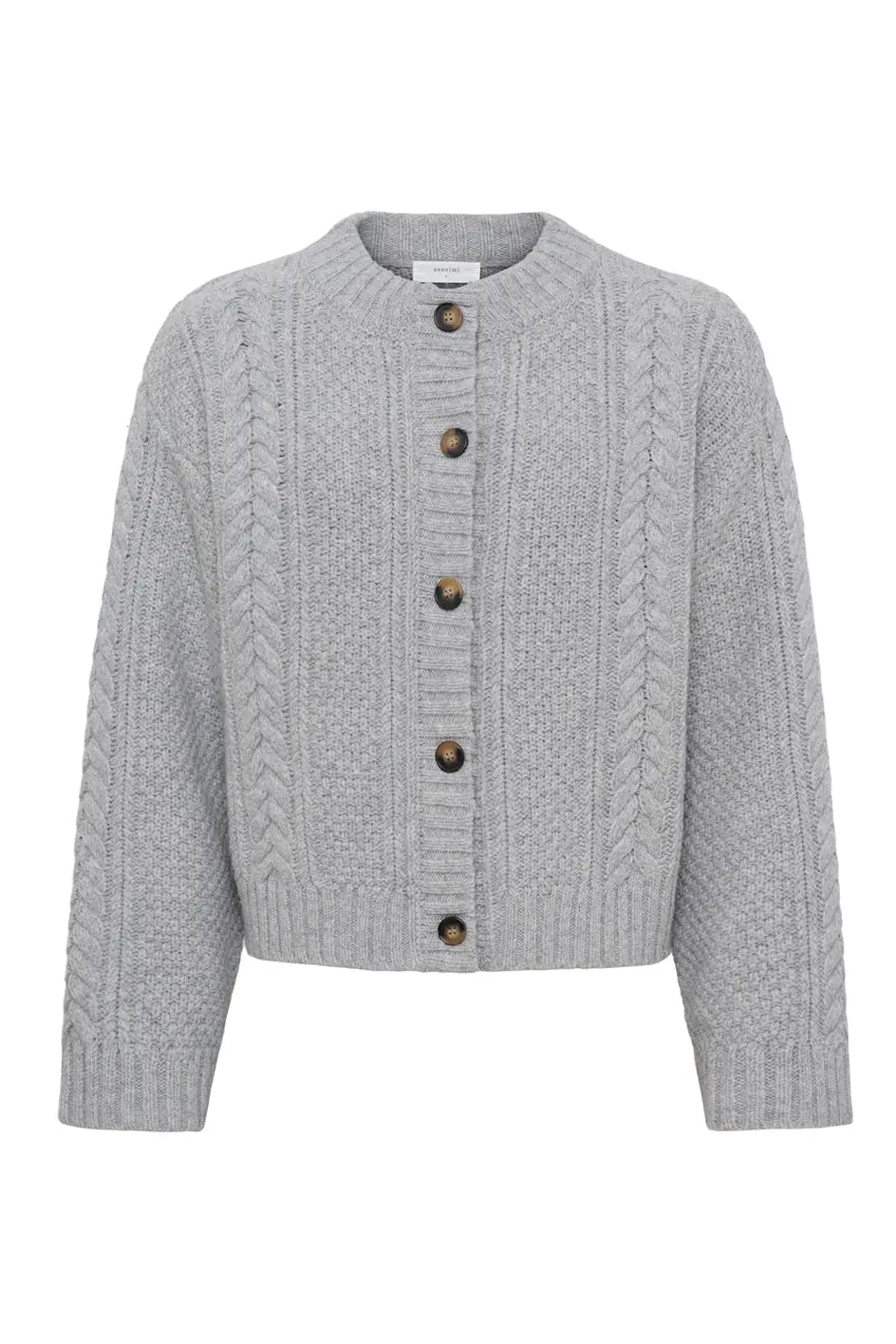 Anne Mi Heather Melange Knit Cardigan