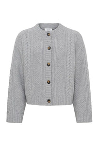 Anne Mi Heather Melange Knit Cardigan