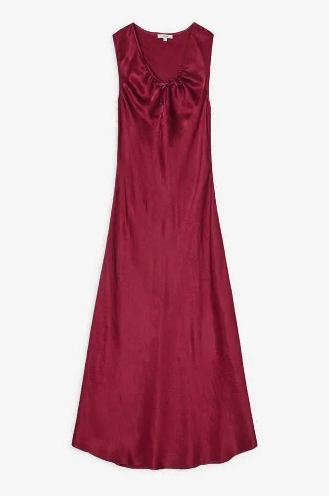 Yerse Raspberry Tie Front Dress - The Mercantile London