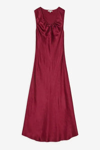 Yerse Raspberry Tie Front Dress - The Mercantile London