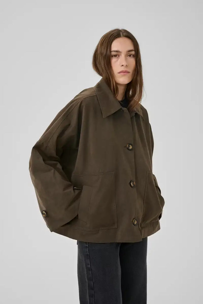 My Essential Wardrobe Lyon Major Brown Jacket - The Mercantile London