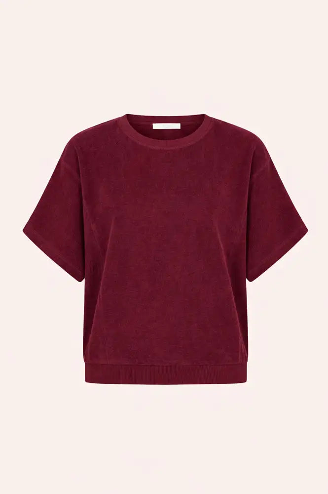 By-Bar Nuki Burgundy Slub Top
