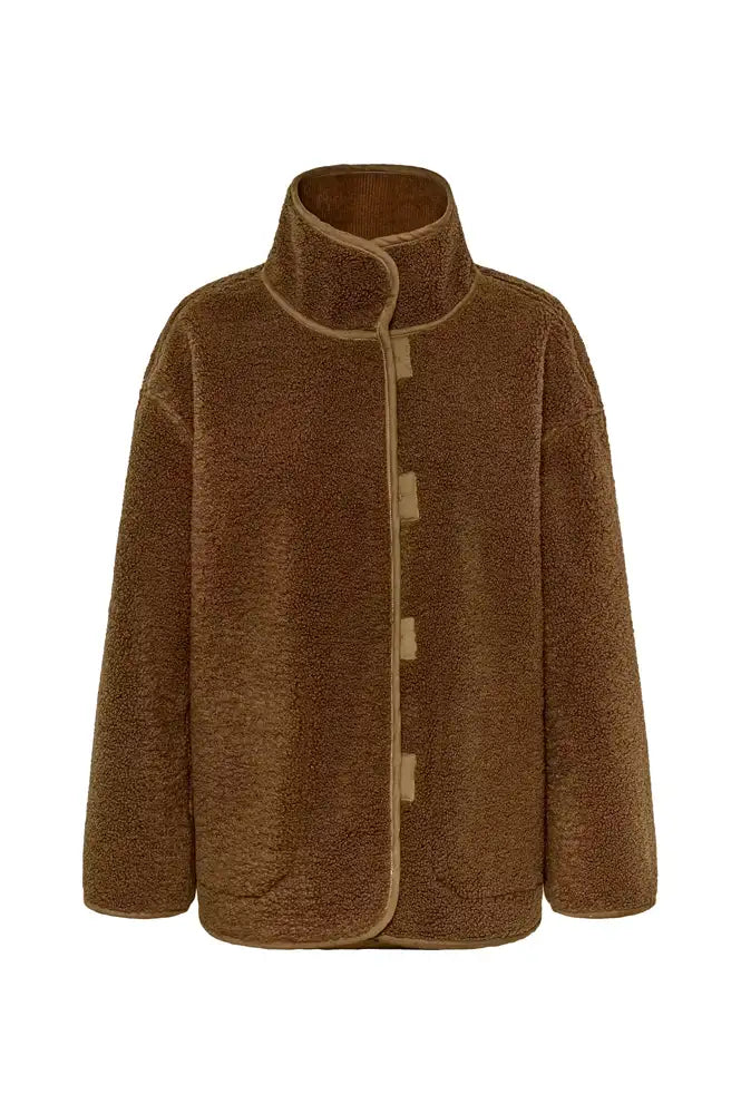 My Essential Wardrobe Funa Demitasse Brown Reversible Coat
