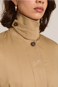 Damson Madder Sofia Stone Pleated Trench Coat