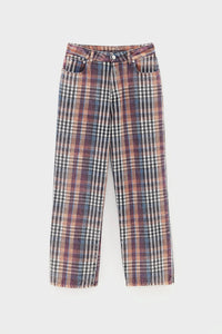 Bellerose Paty Check A Wide Jeans - The Mercantile London
