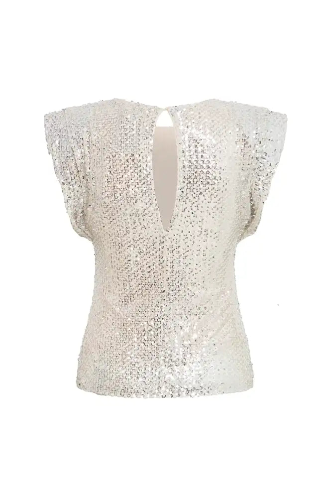 ICHI Faula Frosted Almond Sparkle Top