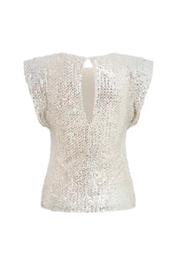 ICHI Faula Frosted Almond Sparkle Top