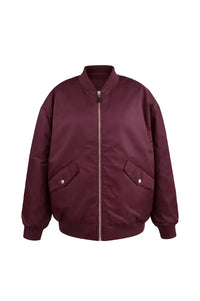 Lolly's Laundry Lila Bordeaux Bomber Jacket