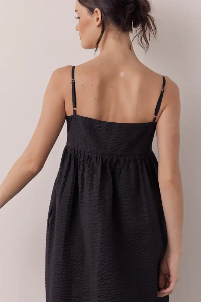 Amente Black Cami Midi Dress