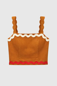 An'ge Soline Gold Ric Rac Top
