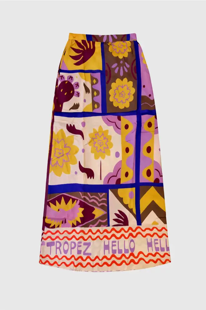 An'ge Rivila Patchwork Printed Midi Skirt - The Mercantile London