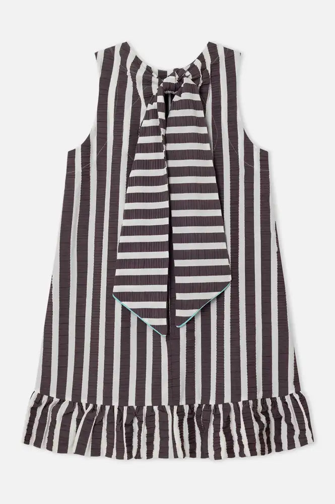 Dr Bloom Cocomero Aubergine Stripe Dress - The Mercantile London