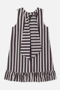 Dr Bloom Cocomero Aubergine Stripe Dress - The Mercantile London