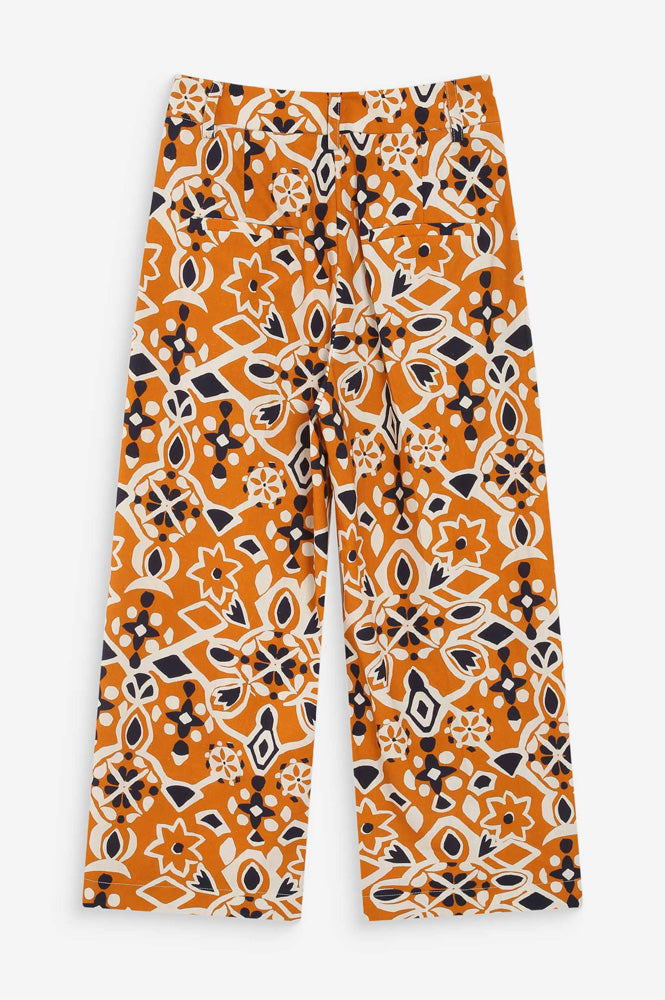 Grace & Mila Varsy Cognac Print Trousers - The Mercantile London