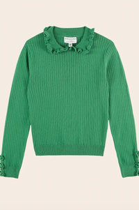 Emile Et Ida Eliane Olive Green Knitted Jumper