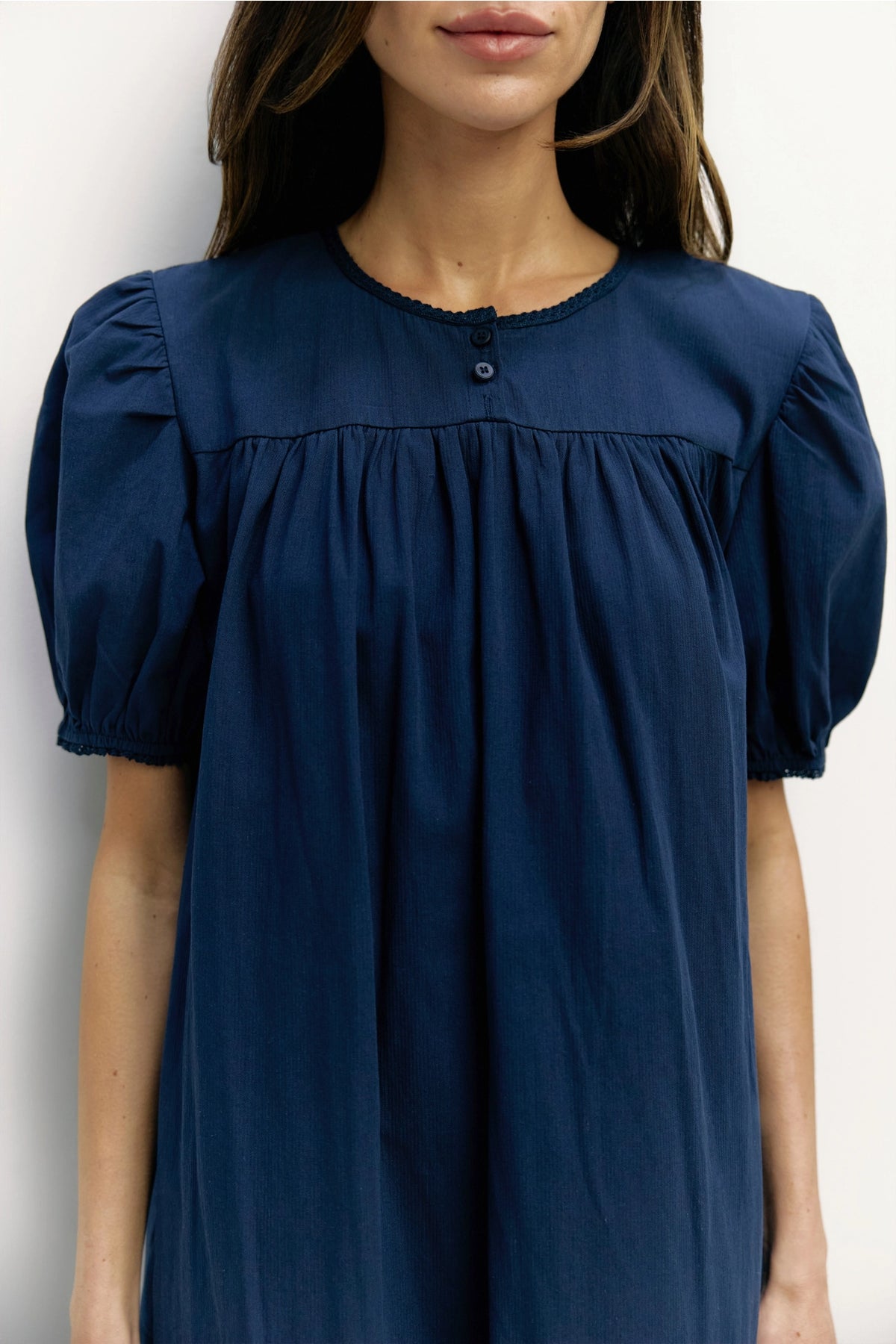 Mod Ref Frankie Navy Babydoll Ruffle Dress