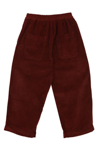 L.F. Markey Beckett Oxblood Cropped Corduroy Trousers